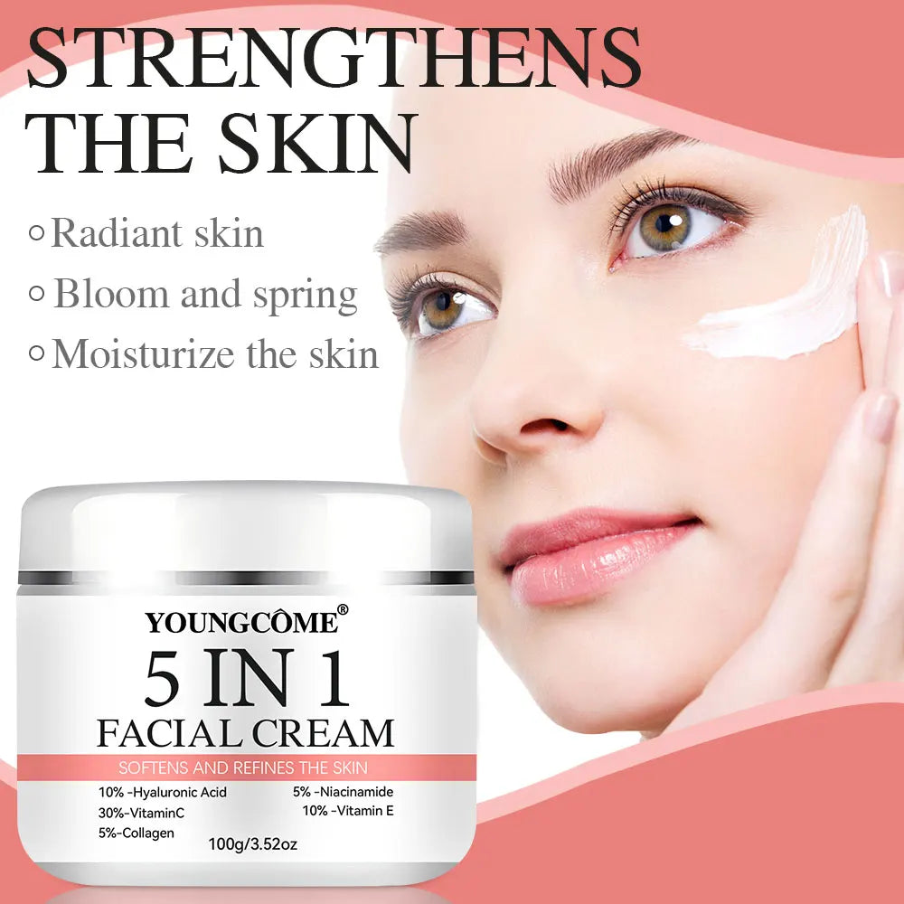REAROYA 5-in-1 Vitamin C Hyaluronic Acid Face Serum | Anti-Aging