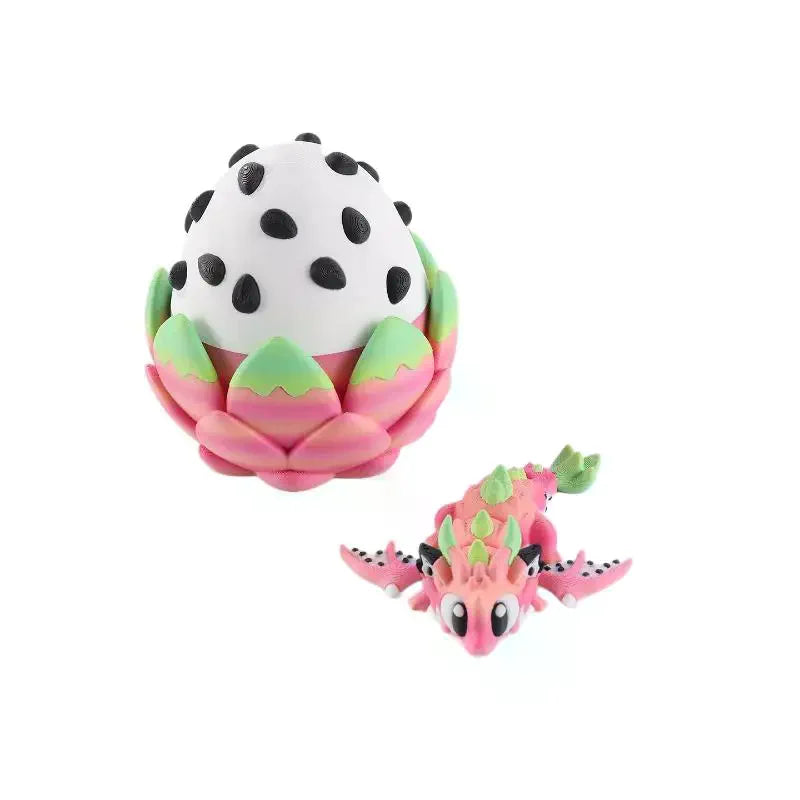 3D Printed Dragon Fruit Dragon & Egg Desktop Ornament