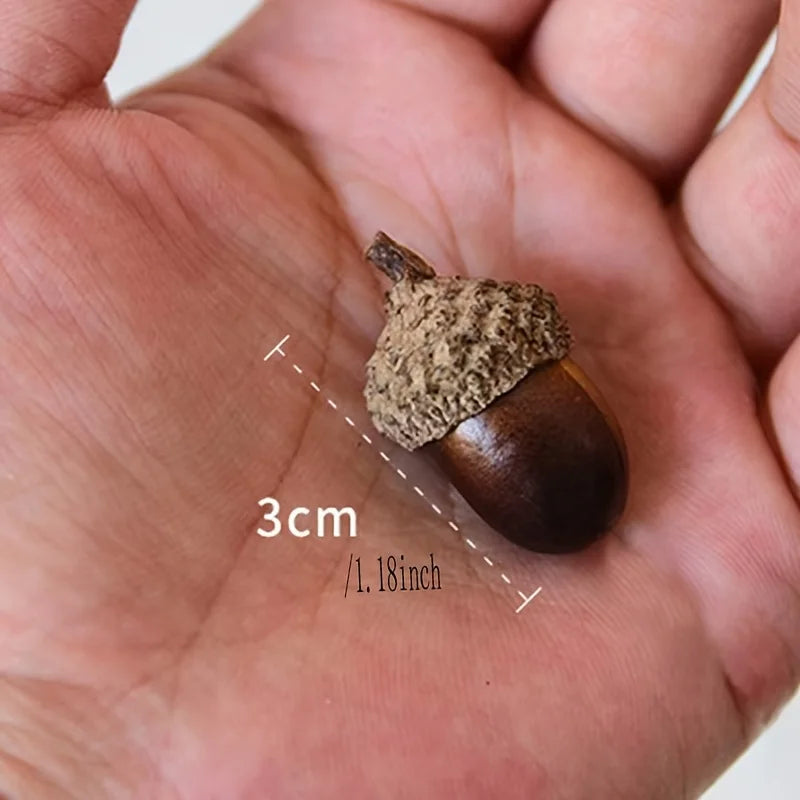 50 Pcs Faux Acorns – Autumn Vase Filler & Wreath Ornaments
