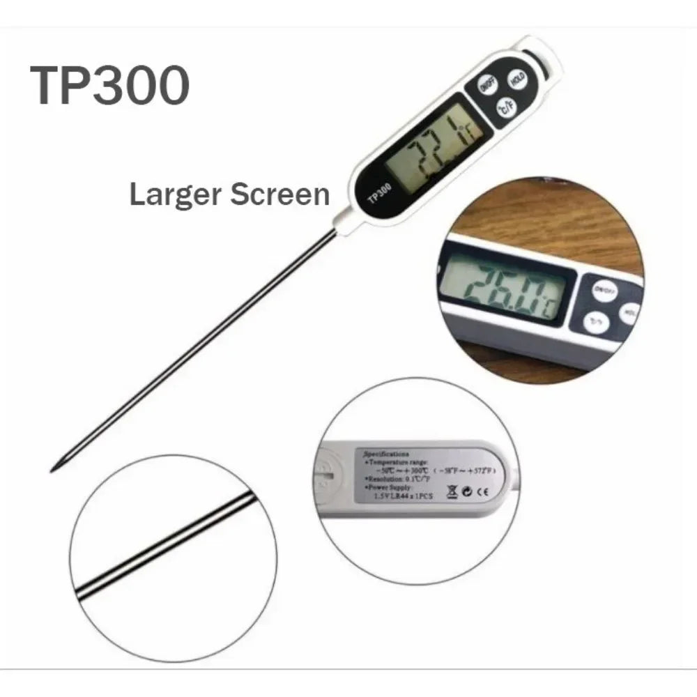 Digital Kitchen Thermometer LCD Display TP300 Electronic Food