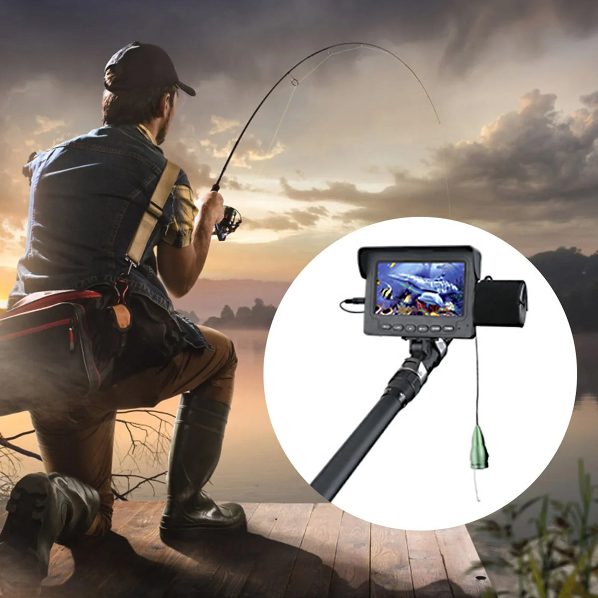 4 3 HD Underwater Visual Fish Finder Portable Fishing Camera Screen