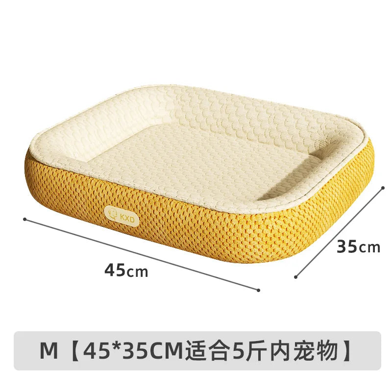 Ice Bean Cooling Dog Bed Summer Cool Pet Mat Cats Dogs 4 Season