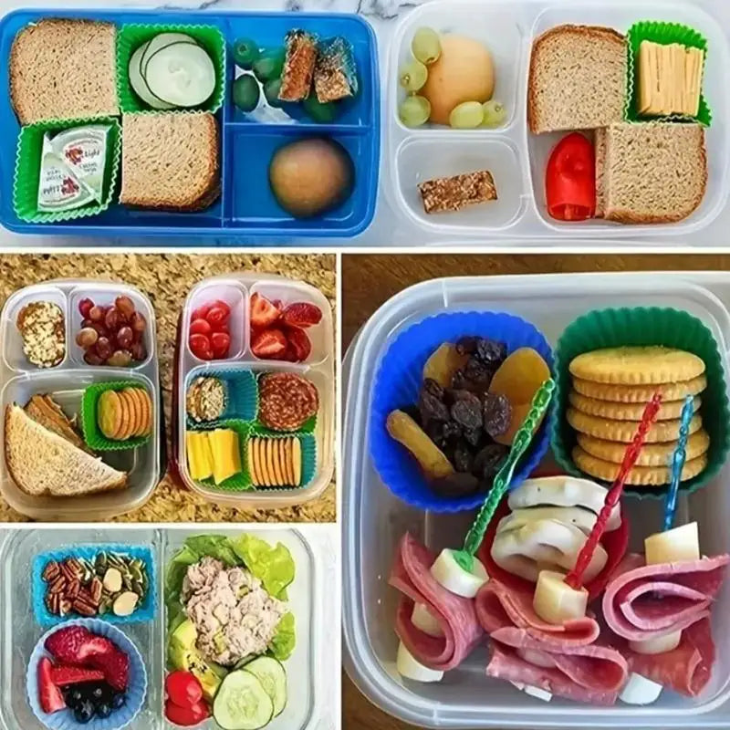 Silicone Bento Lunch Box Dividers 12/24 Pcs – Kids Cups