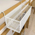 Iron Hanging Bedside Basket – No-Drill Wire Storage Shelf