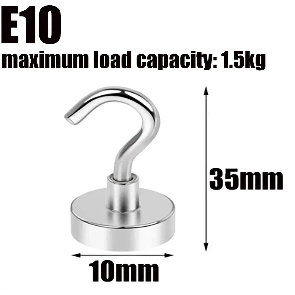 NdFeB Magnetic Hooks 5/10 Pack – Strong Wall Hooks for Home