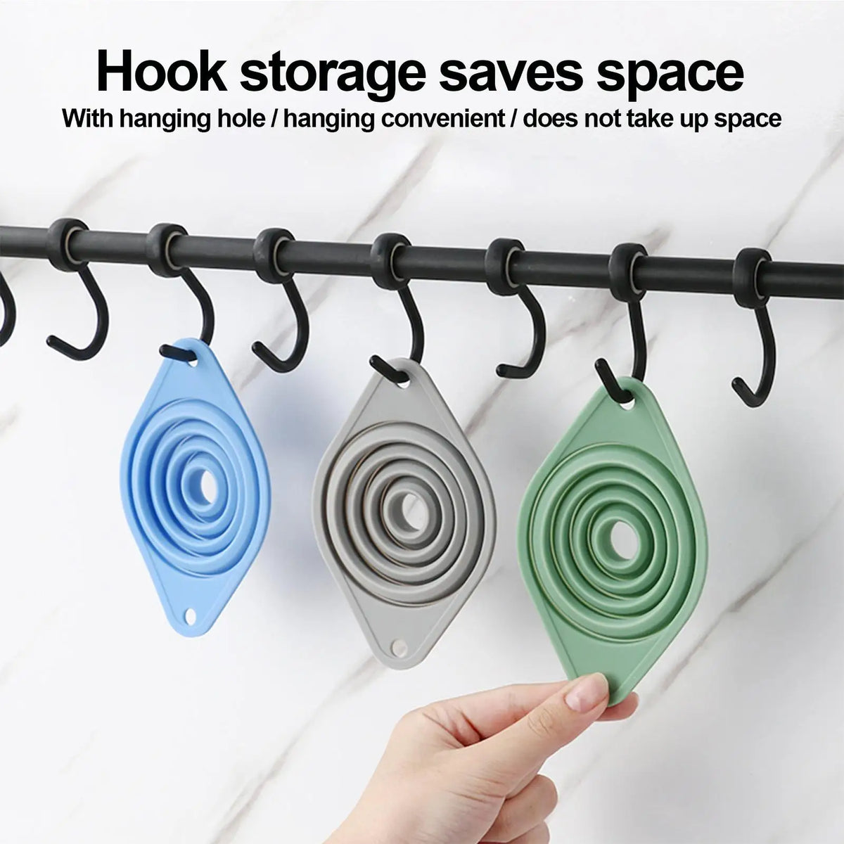 Small Kitchen Funnel Folding Filler Filling Bottles Silicone Funnels