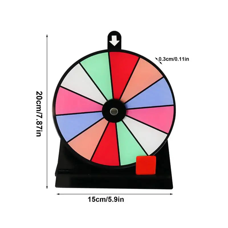 Prize Wheel Non-slip Fortune Game Spinner Stand Erasable Acrylic