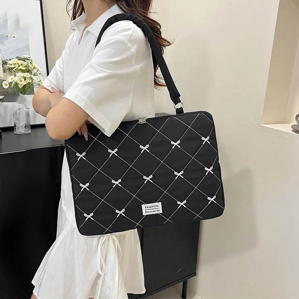 15" Cute Bow Laptop Sleeve Bag – Portable Notebook Case Women