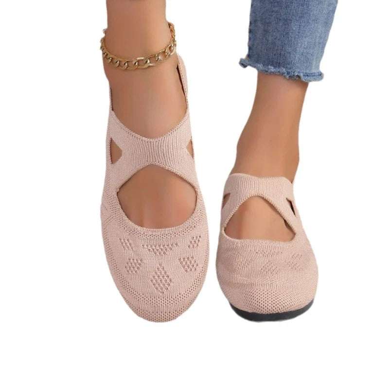 YBQJOO Women's Breathable Slip-On Flats – Lightweight Casual Shoes