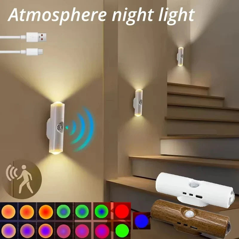 RGB Motion Sensor Night Light | Rechargeable Magnetic Spotlight