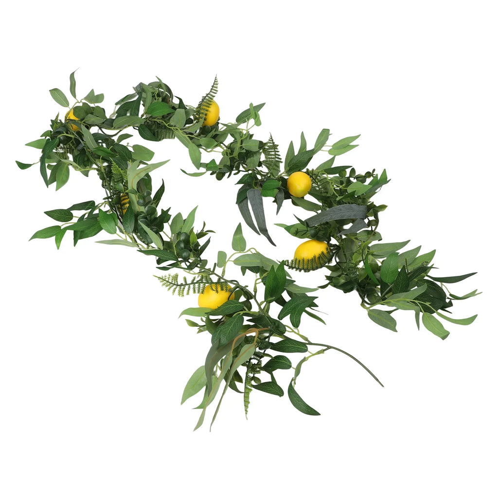 180cm Artificial Lemon Vine – Faux Willow Leaf Wedding Decor