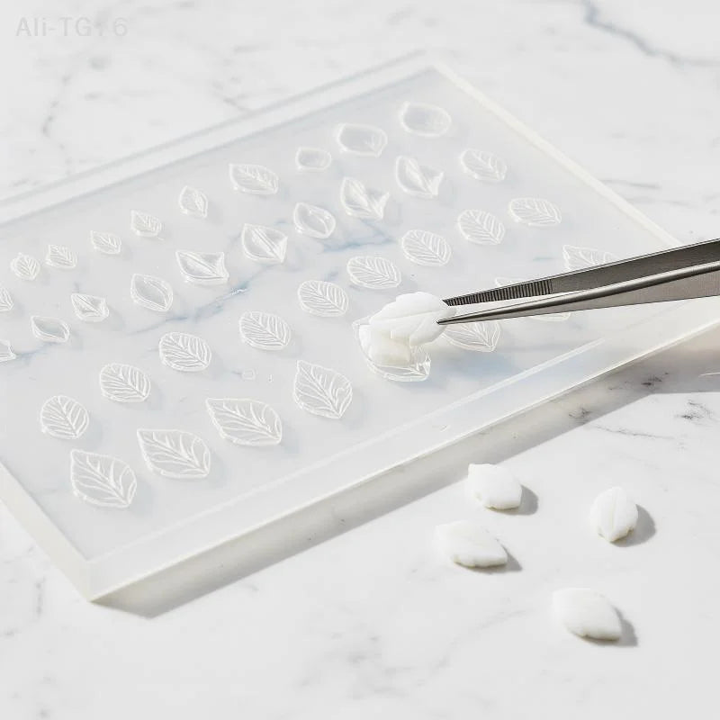 3D Silicone Nail Art Mold – DIY Mini Leaf Design Template