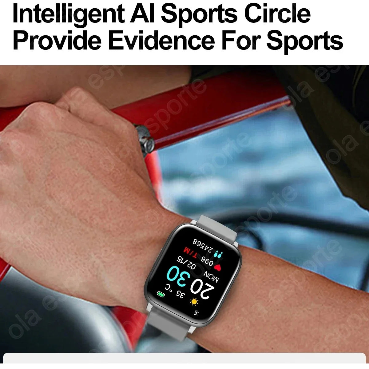 1.77" Full Touch Smartwatch | Heart Rate, SpO2 & Fitness Tracker