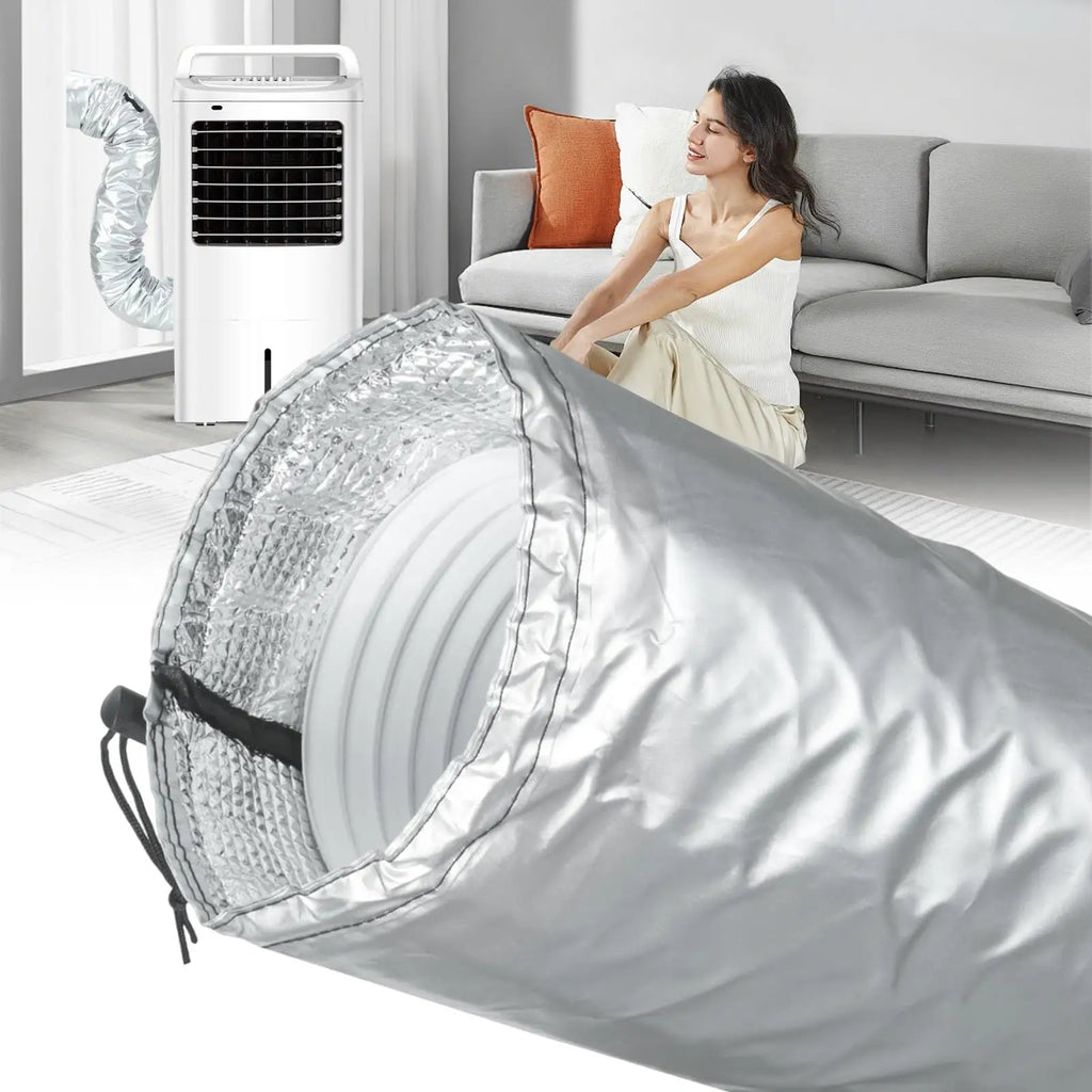 Portable AC Hose Insulated Cover – Washable Wrap, 5–5.9 Inch Fit