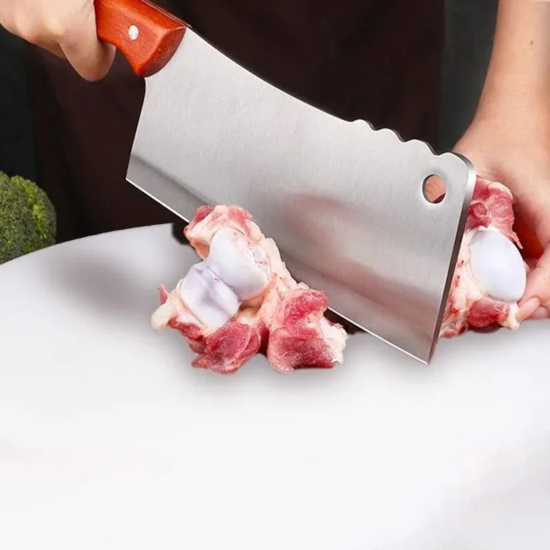 PLYS Stainless Steel Bone Chopping Cleaver | Heavy-Duty Knife