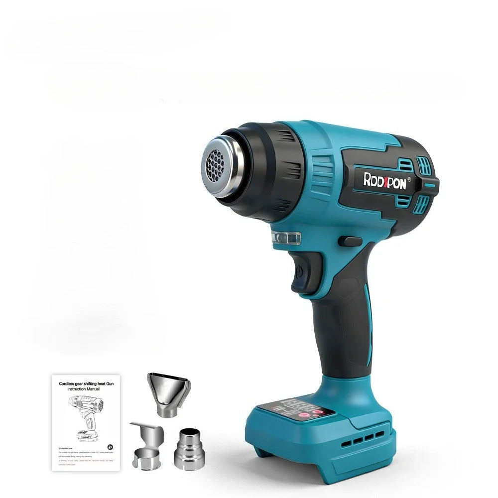 21V Cordless Hot Air Gun 500W 3 Nozzles – Fits Makita Battery
