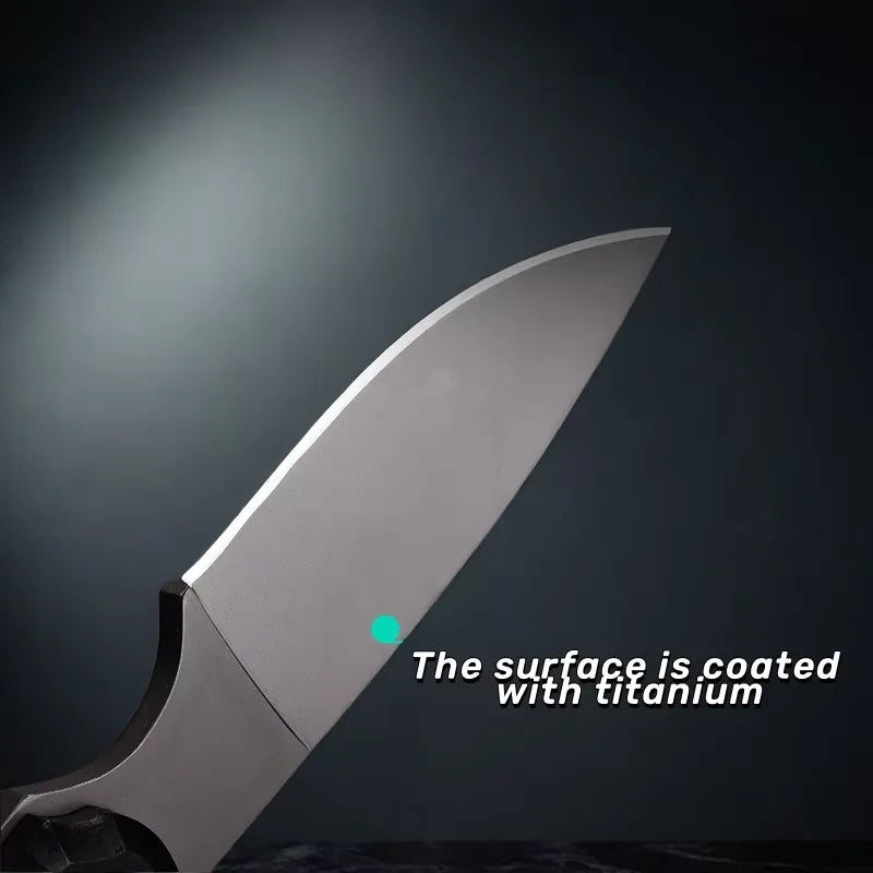 D2 Steel Fixed Blade Knife – Ebony Handle EDC & Camping