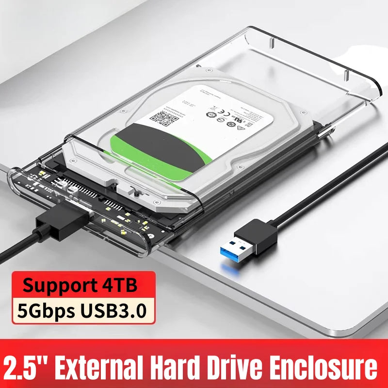 USB 3 0 C SATA III Hard Disk Case HDD SSD External Drive Enclosure