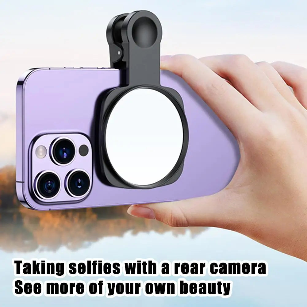 Rear Camera Selfie Mirror Clip for Smartphone Vlog & Live Stream