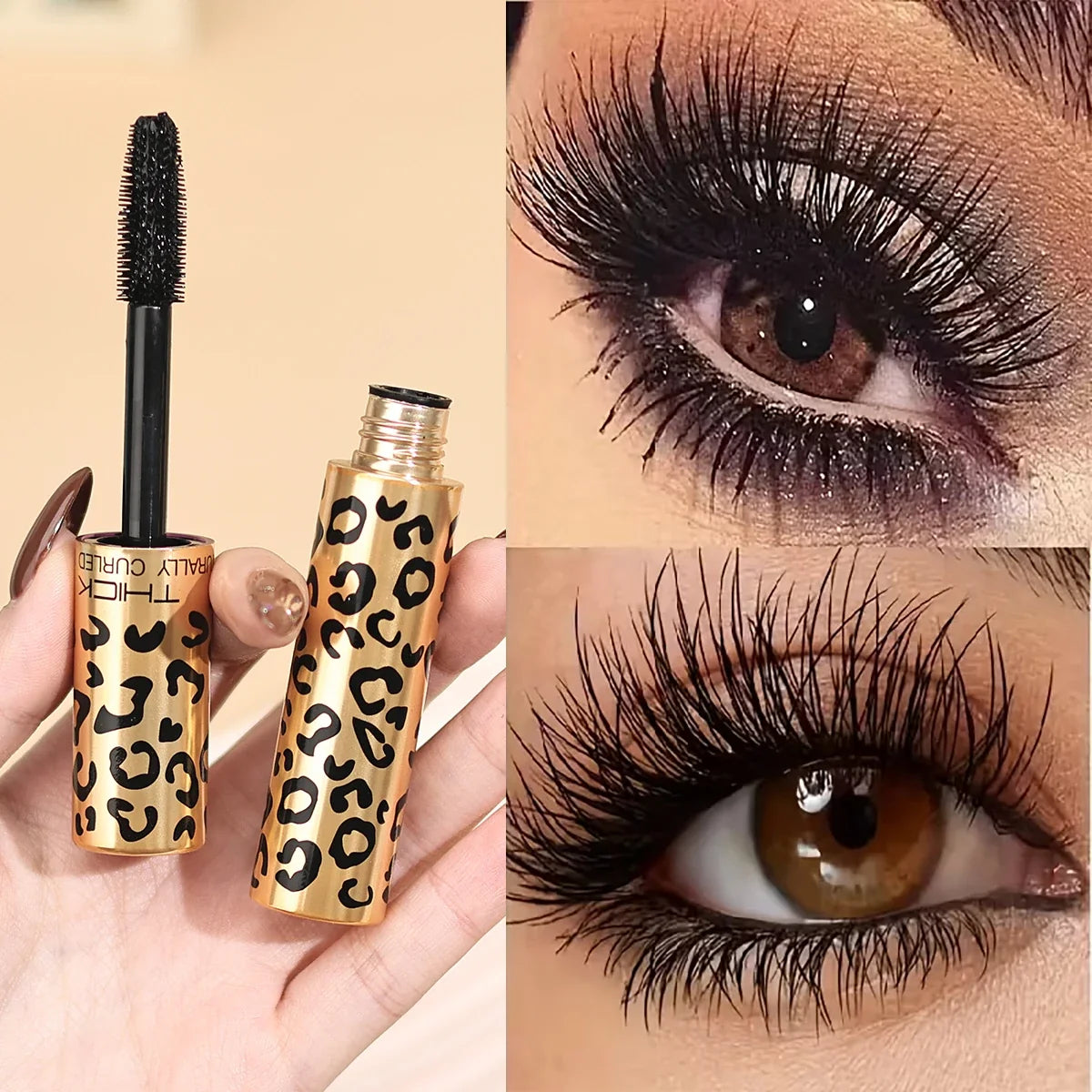 Hello Kiss Leopard Print Waterproof Mascara – Volume & Length
