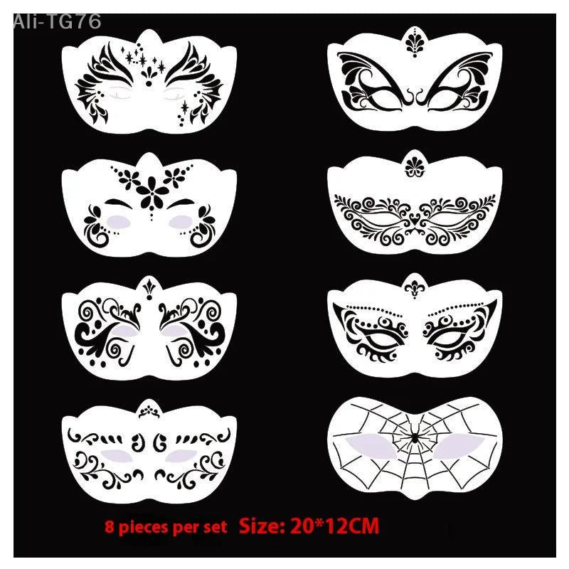 Reusable Face Paint Stencils – Body Art Templates for Parties