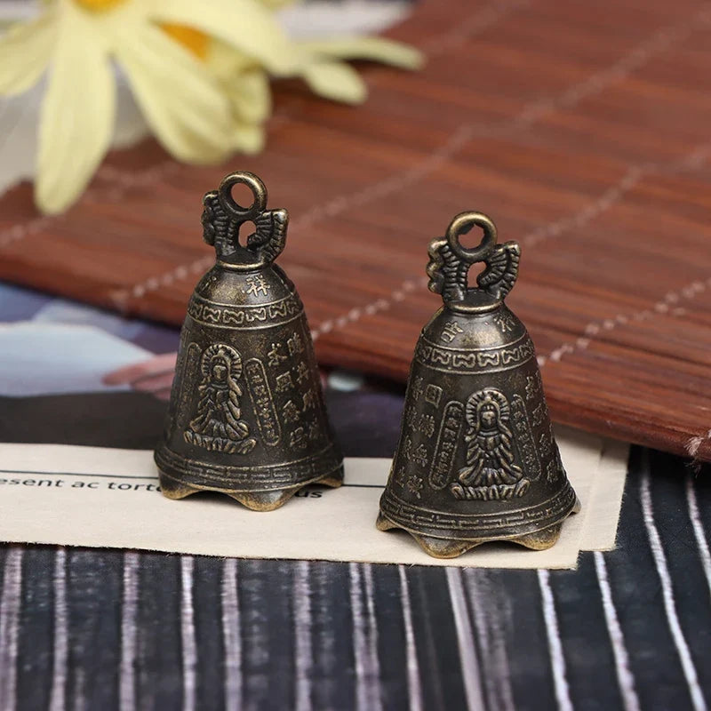 Antique Guanyin Bell – Chinese Mini Feng Shui Bronze Sculpture