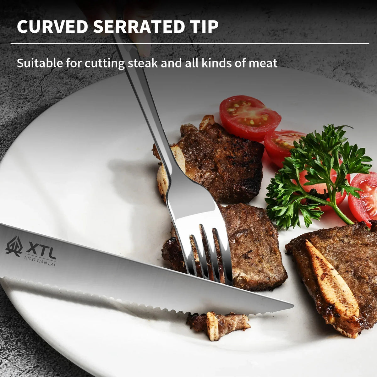 PLYS Stainless Steel Steak Knife Set – 4, 6 or 8 Piece