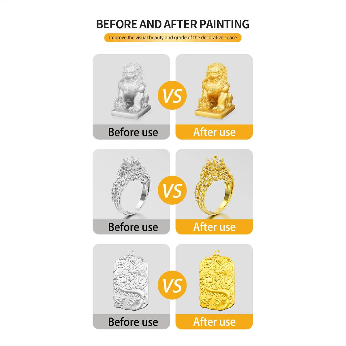Liquid Gold Foil Paint 300g – Fast Drying, Non-Fading