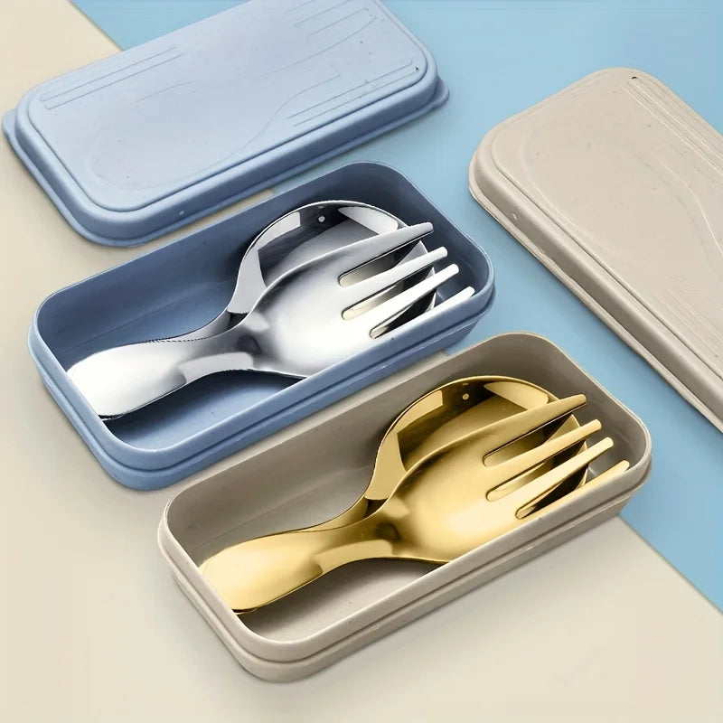 Portable Cutlery Stainless Steel Short Handle Round Head Spoon Mini