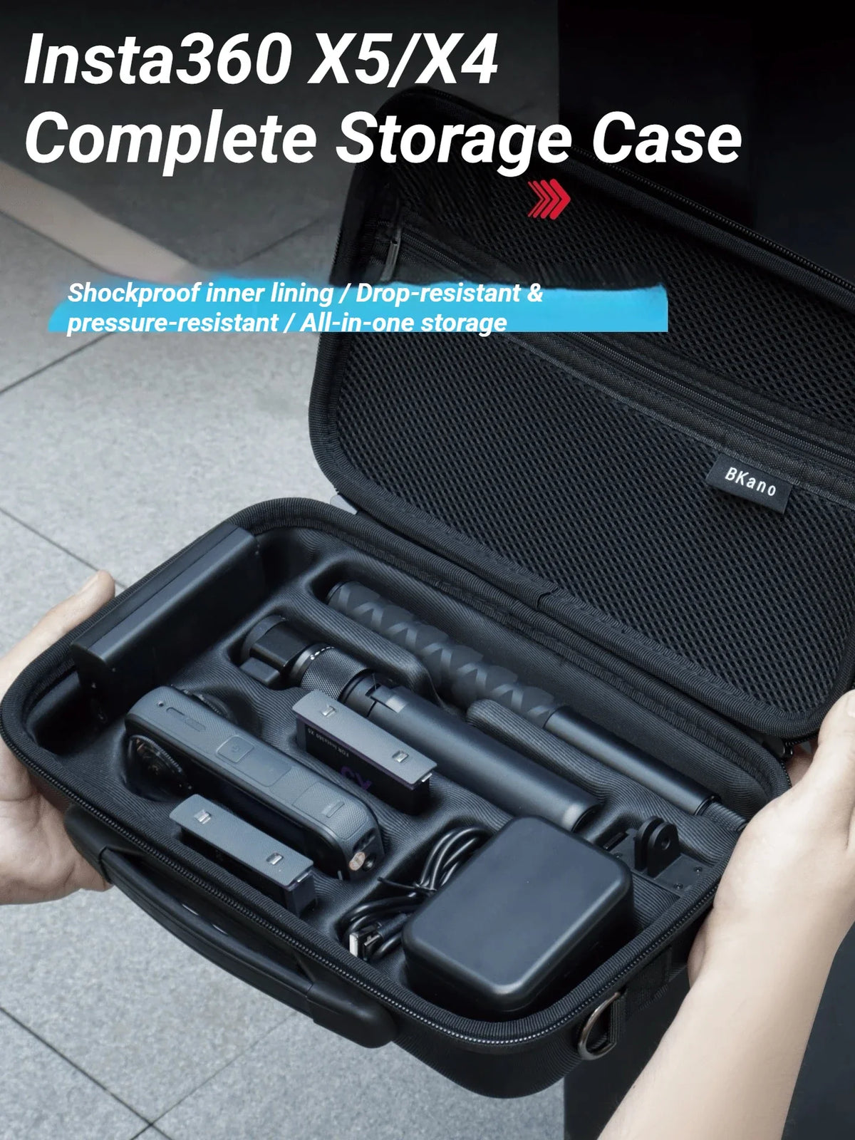 EVA Hard Shell Carrying Case for Insta360 X5 & X4 Camera