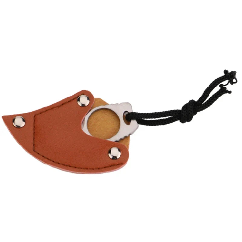 Mini Claw Knife EDC Tool | AUS-8A Steel Blade & Leather Sheath