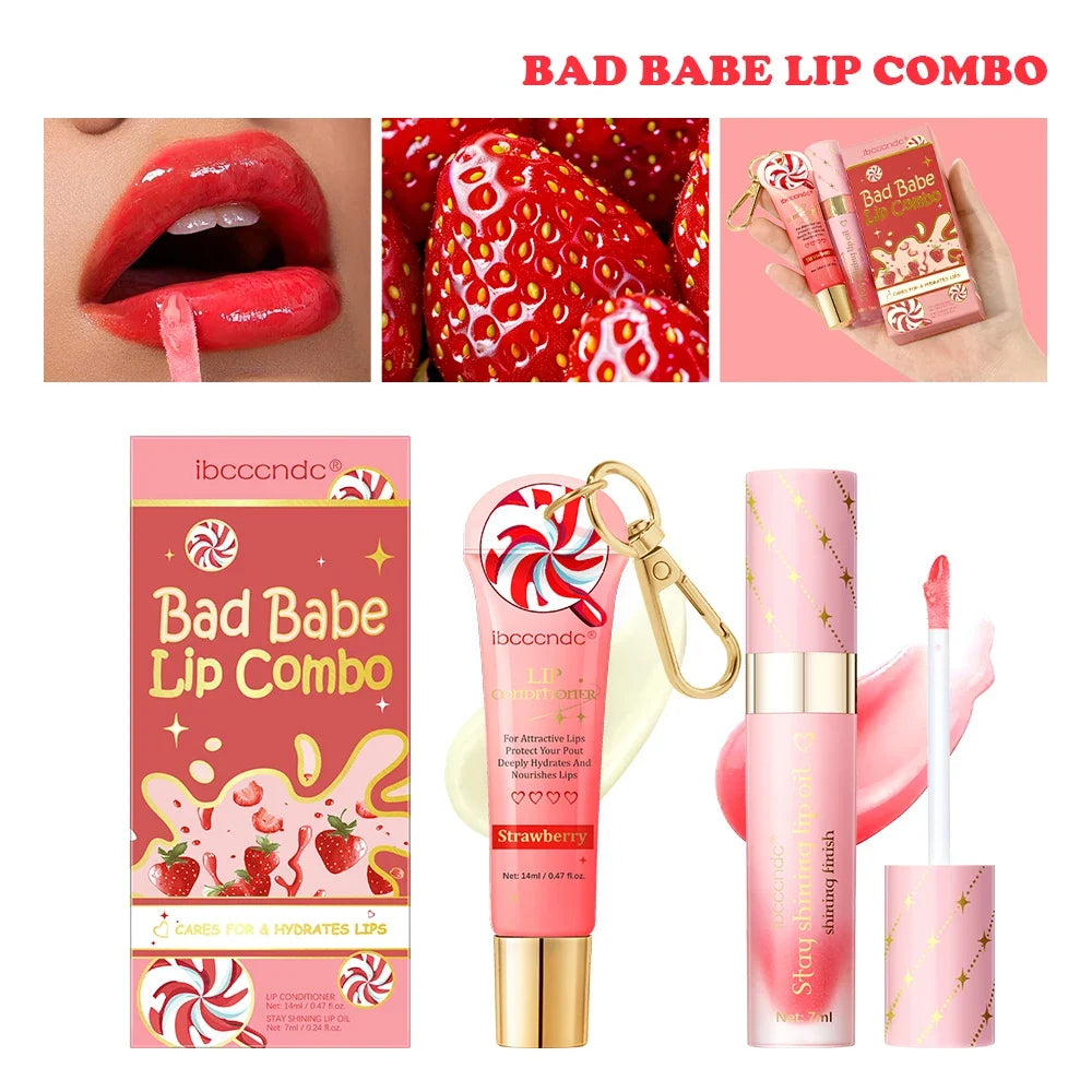 ibcccndc Lip Oil & Stain Set – Glossy Hydrating Lip Duo