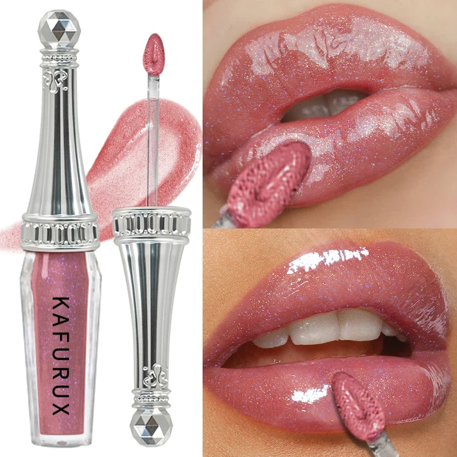 KAFURUX 6-Color Glitter Lip Gloss – Shimmer Pearlescent Set