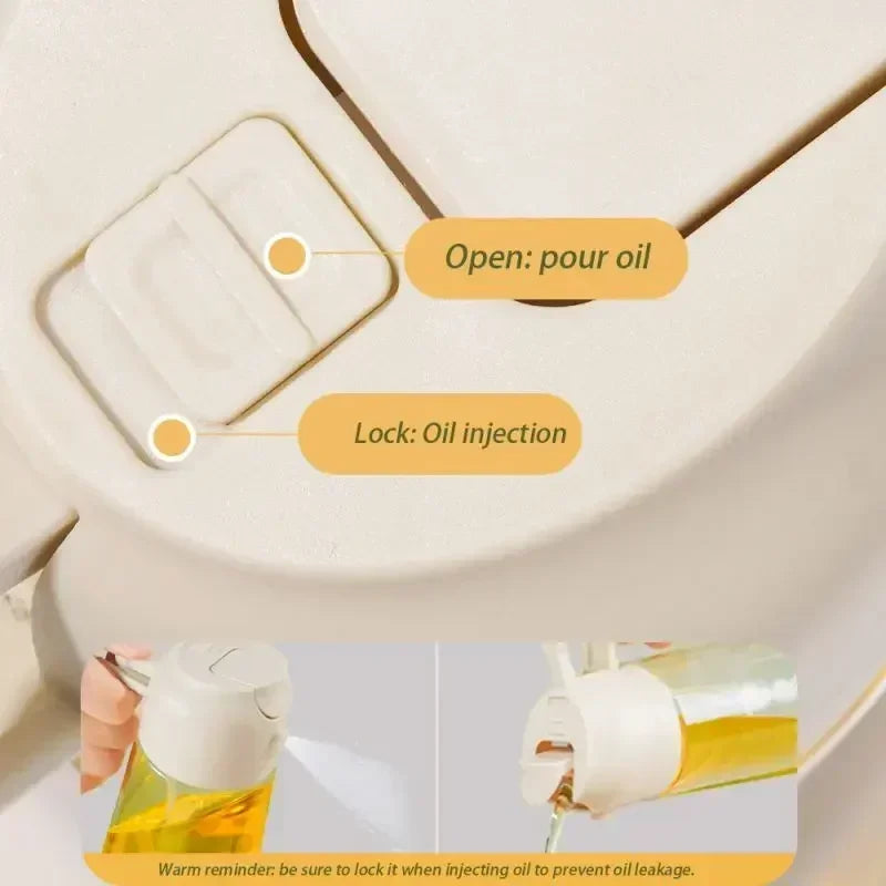 500ml Oil Spray Bottle for Kitchen, Air Fryer, BBQ & Camping