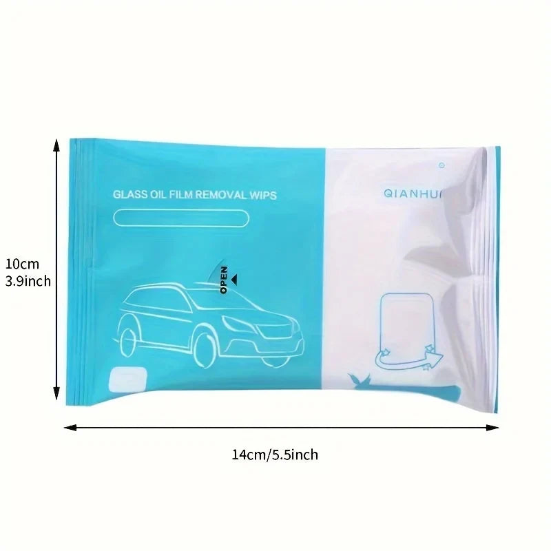 Car Glass Clean Wet Wipes Window Degreasing Film Automobile Cleaning