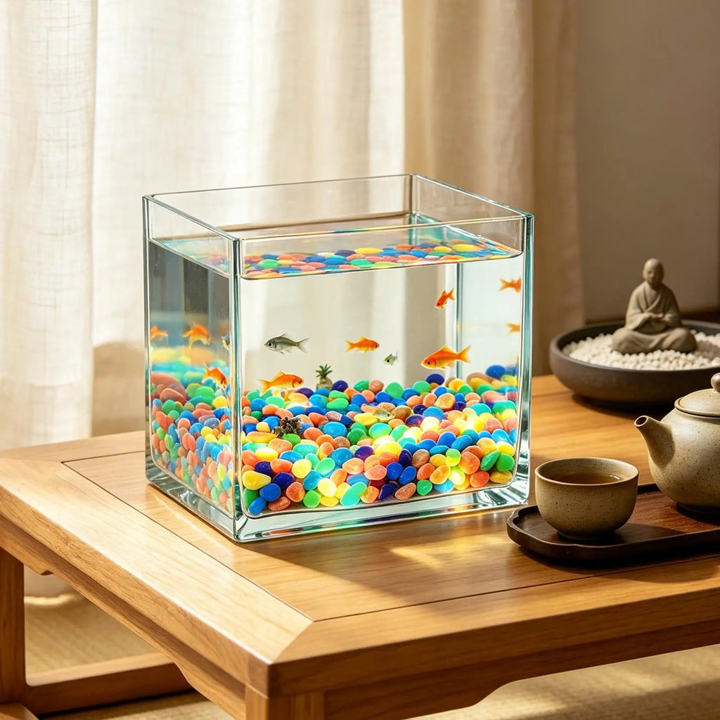 Glow in the Dark Stones 1000pcs – Luminous Garden & Aquarium Rocks