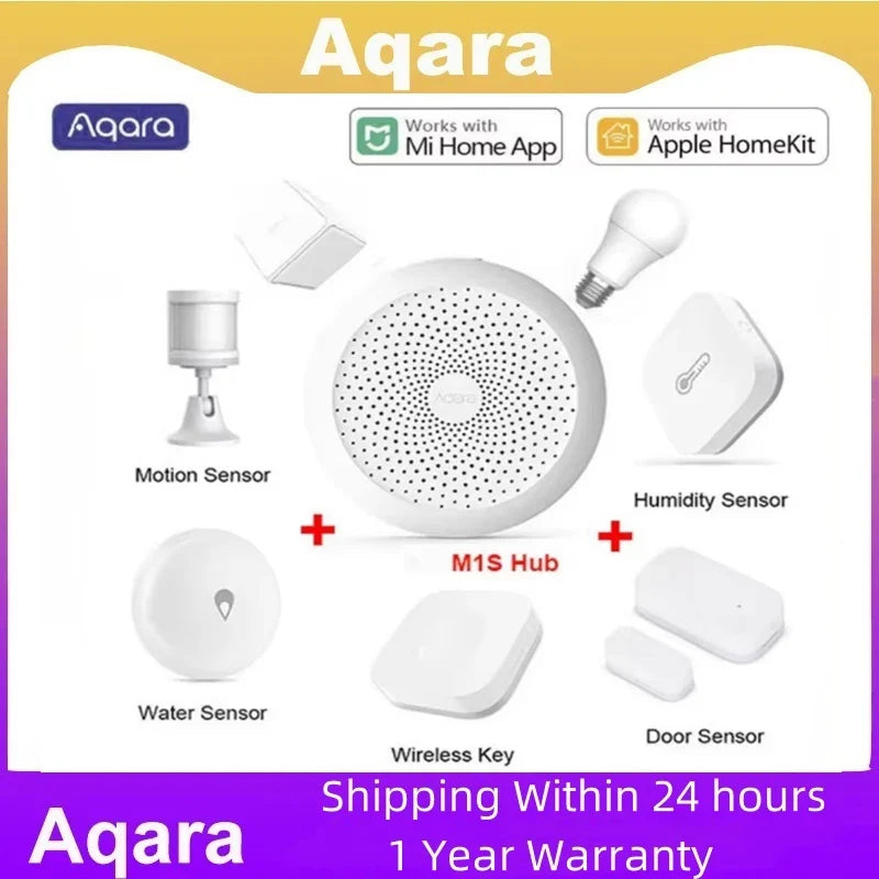 Aqara Smart Home Kits Zigbee Gateway Hub M1S Wireless Switch Lamp