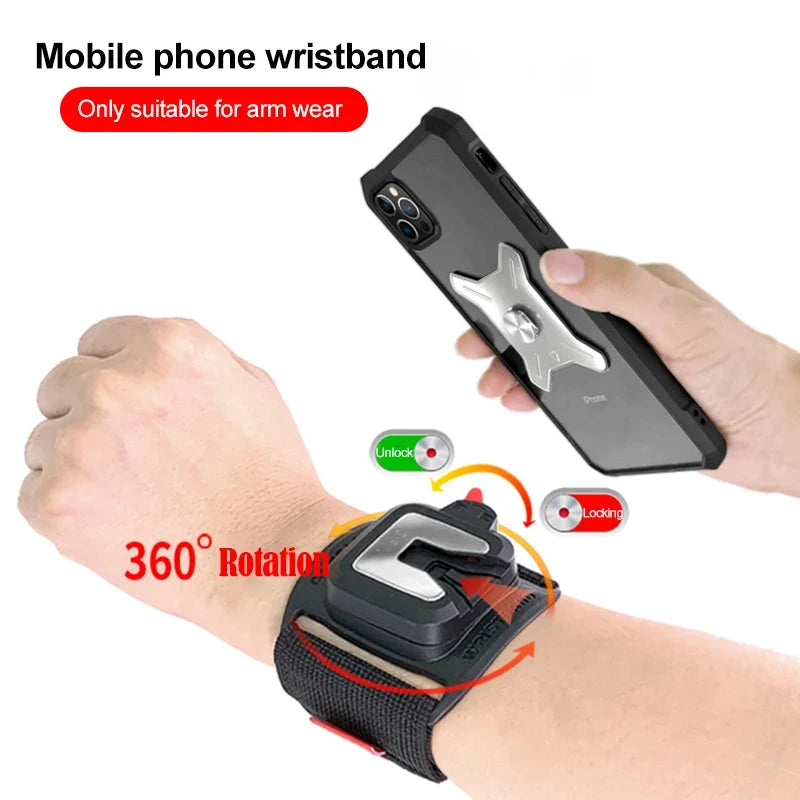 360 Rotatable Cell Phone Armband Run Sport Bag Mobile Sports Holder