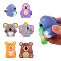 Funny Animal Toy Slime Vomiting Goo Sensory Stress Relief PVC Squeaky