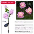 LED Solar Simulation Roselle Rose Flower Lamp Outdoor Waterproof