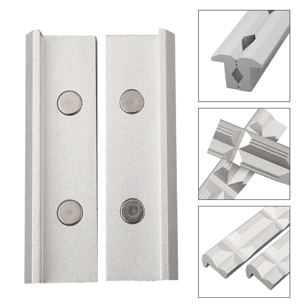 V-Clip CNC Milling Vise Jaws 4–8 Inch Aluminum Alloy | 1 Pair