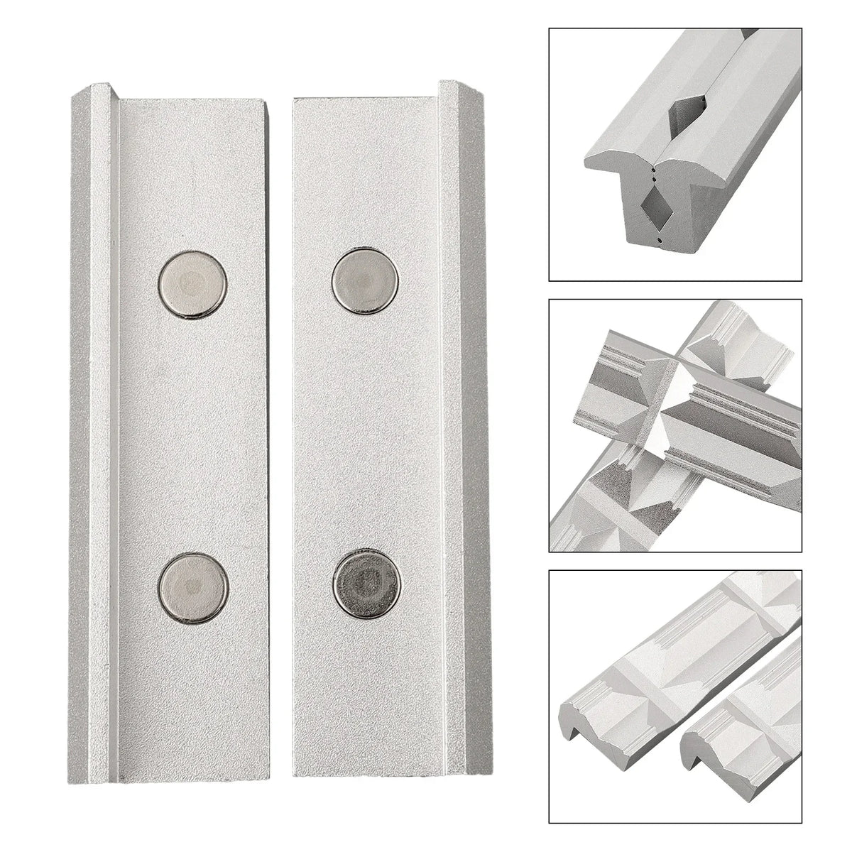 V-Clip CNC Milling Vise Jaws 4–8 Inch Aluminum Alloy | 1 Pair