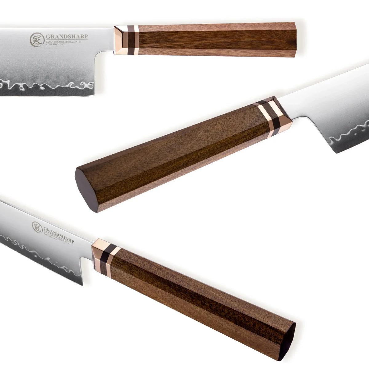 Grandsharp 7.5" Nakiri Knife ZDP-189 Steel | Mkuruti Wood Handle