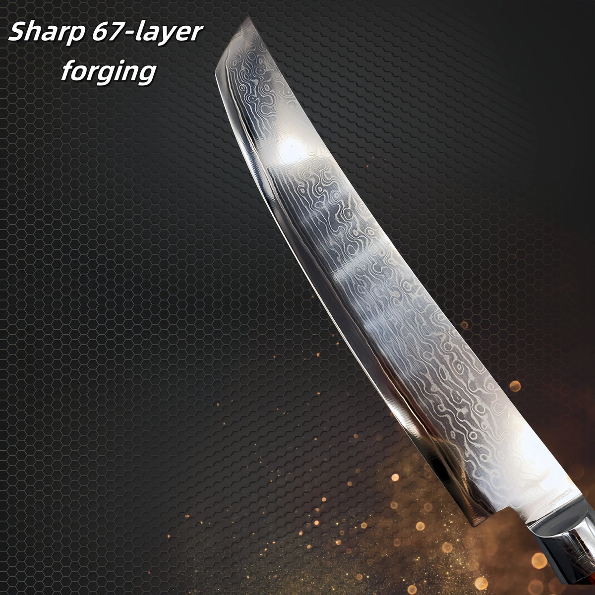 Damascus Steel Kitchen Cleaver – Chef Boning & Slicing Knife