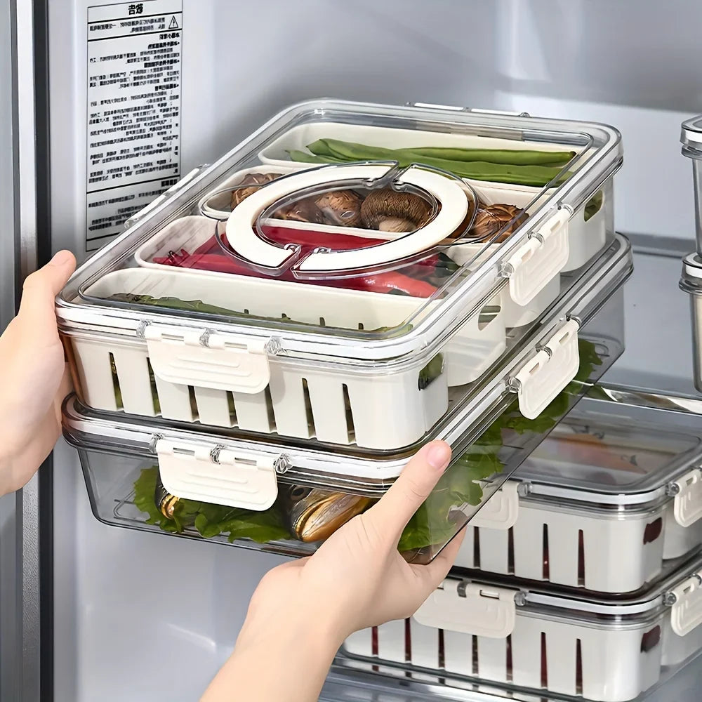 4 & 8 Grid Snack Box – Portable Charcuterie Board with Lid