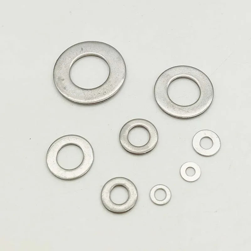 304 Stainless Steel Flat Washers Set – 180 or 360 Pcs