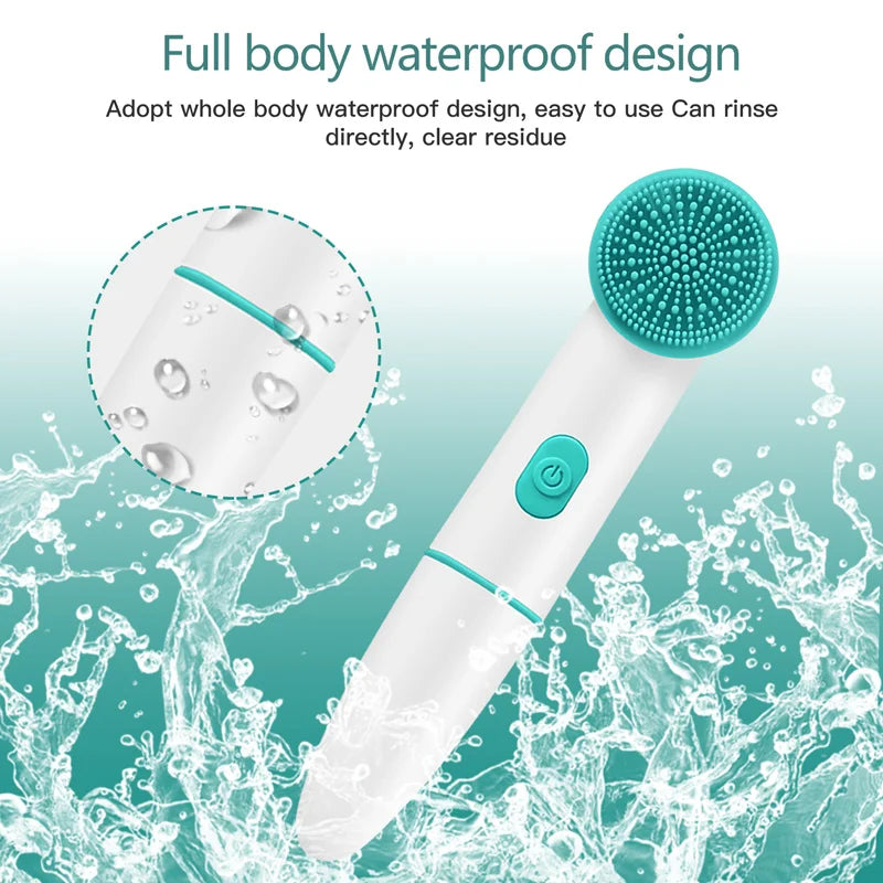 2-in-1 Sonic Silicone Facial Cleansing Brush | 2-Speed