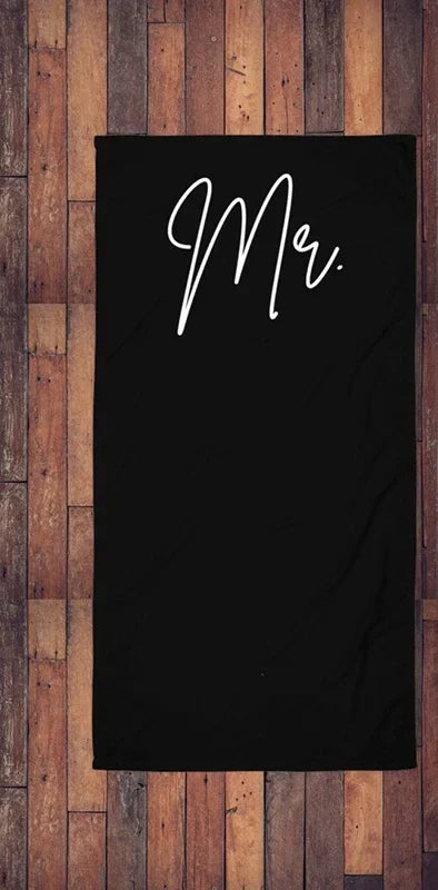 Mr & Mrs Newlywed Beach Towel | Wedding Honeymoon Gift