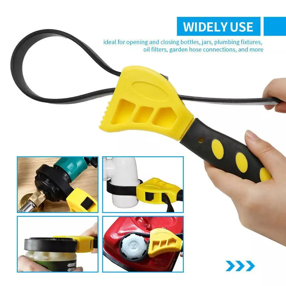 6-Inch Adjustable Belt Strap Wrench – Oil Filter Removal Tool