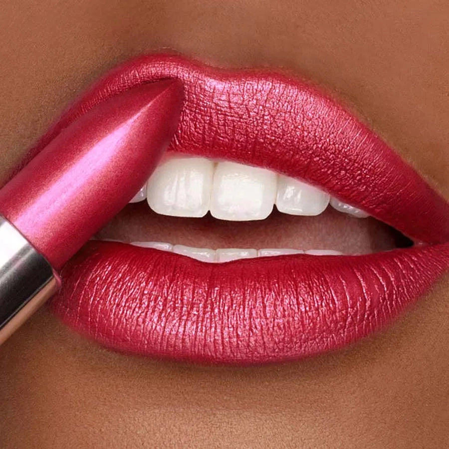 KAFURUX Red Metallic Glitter Lip Glaze – Shimmer Lipstick